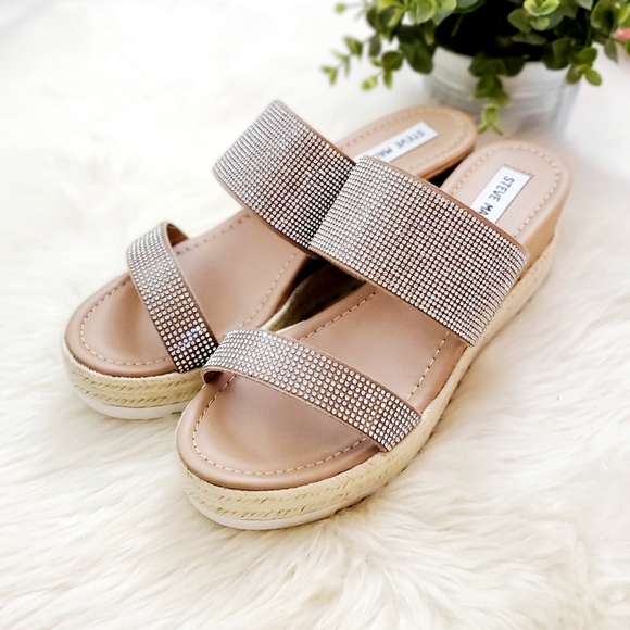 Steve Madden Mistee Rhinestone Sandals - Picture 2 of 11